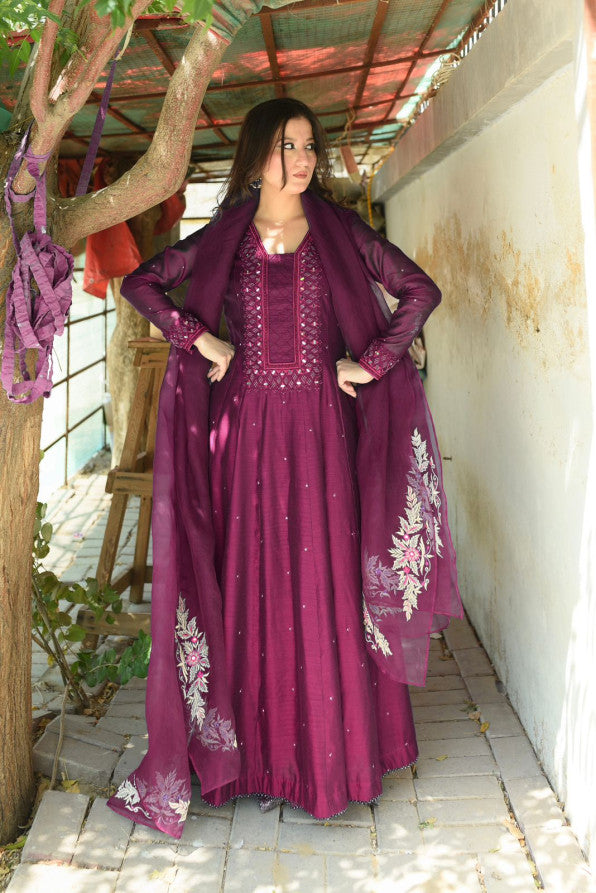 BURGUNDY KATDANA PISHWAS
