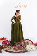 MEETHI EID'26 ( MEHANDI GREEN DRESS )