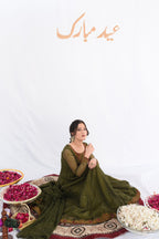 MEETHI EID'26 ( MEHANDI GREEN DRESS )