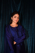 RAW SILK COLLECTION ‘25 ROYAL BLUE SHALWAR KAMEEZ