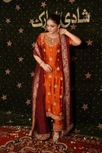 PHOOL COLLECTION ‘25 ( RUST LONG SHIRT DRESS)