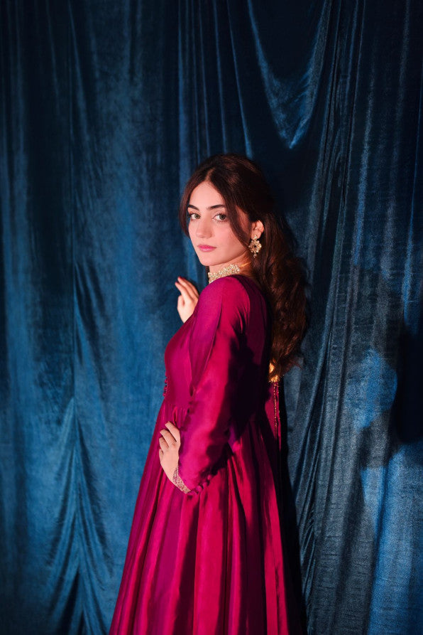 RAW SILK COLLECTION ‘25 HOT PINK DRESS