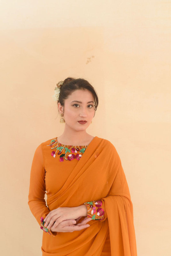 SONHERI COLLECTION (MARIGOLD SAREE )