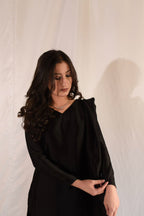 SHEESHA SILK BLACK DRESS