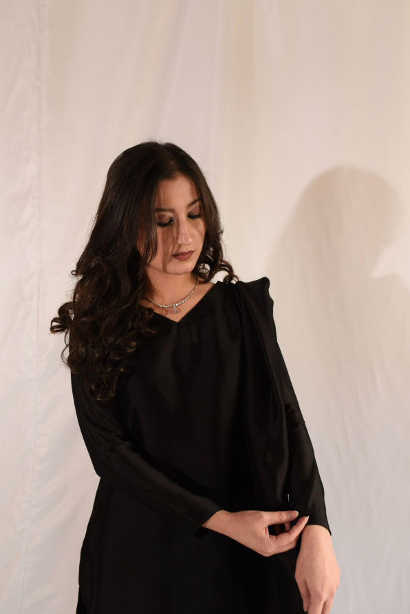 SHEESHA SILK BLACK DRESS