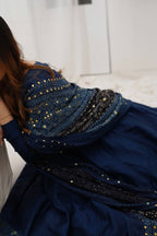 RANGREZ COLLECTION (BLUE KAMDANI DRESS )
