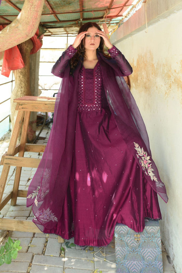BURGUNDY KATDANA PISHWAS