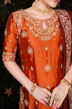 PHOOL COLLECTION ‘25 ( RUST LONG SHIRT DRESS)