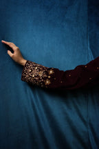 SAFFRON COLLECTION'24 ( BURGUNDY VELVET )