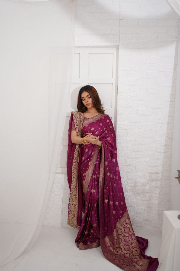 RANGREZ COLLECTION (PINK BANARSI SAREE )