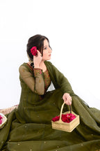MEETHI EID'26 ( MEHANDI GREEN DRESS )