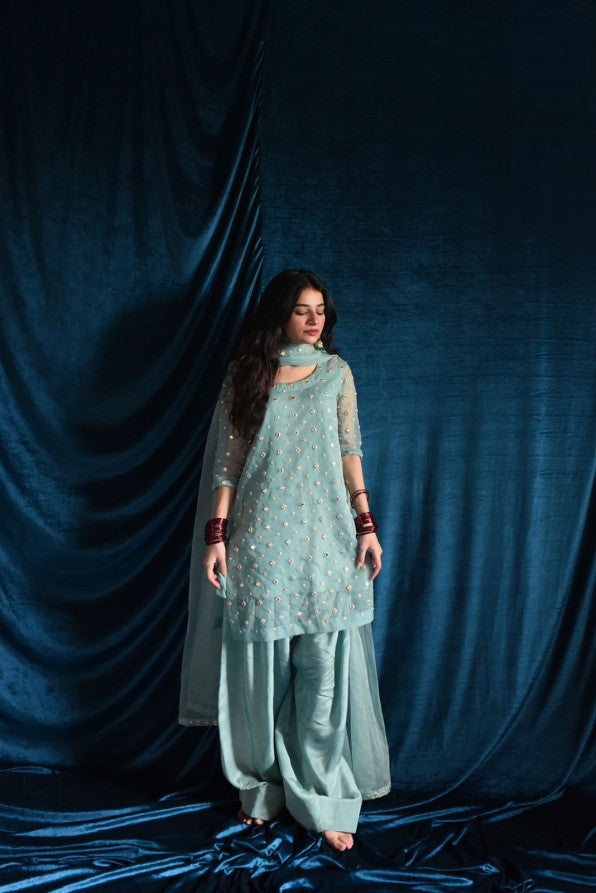 SKY BLUE FARSHI SHALWAR