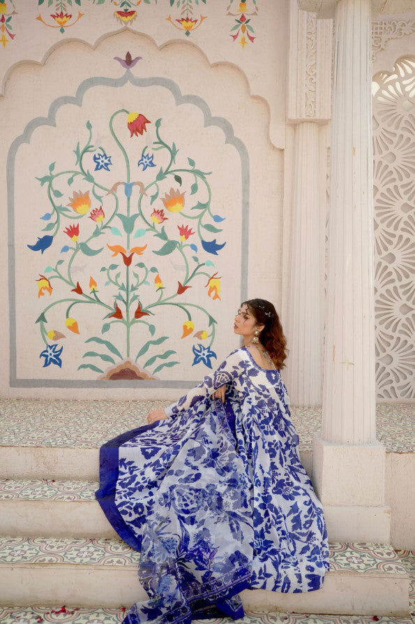 EID COLLECTION'25 ( BLUE ANARKALI )