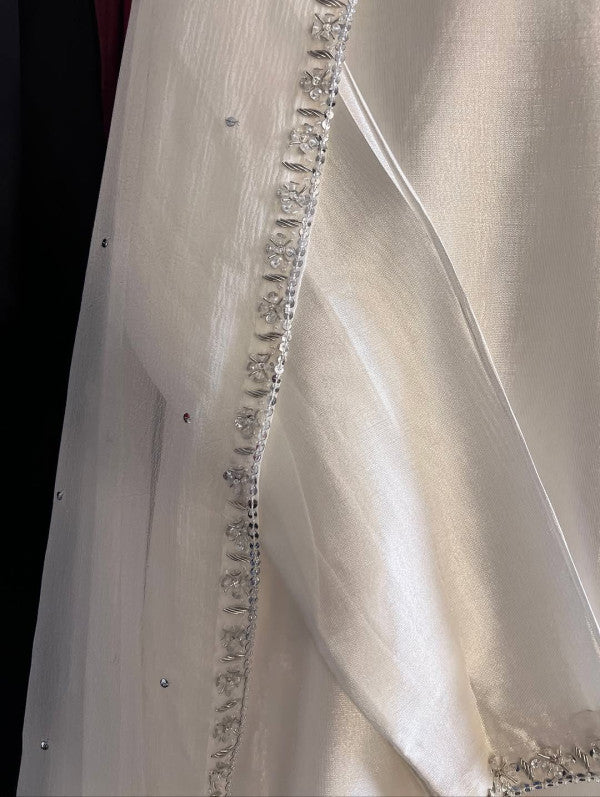 WHITE PURE FARSHI SHALWAR