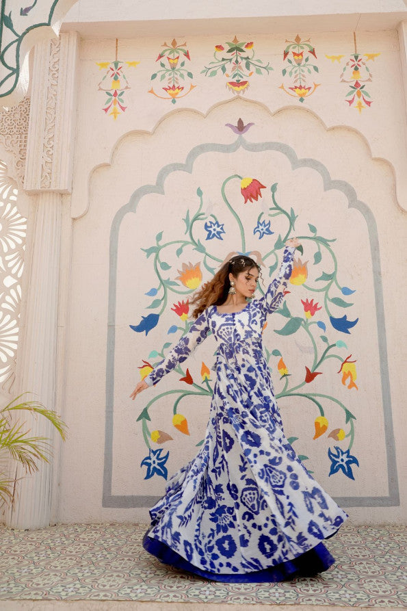 EID COLLECTION'25 ( BLUE ANARKALI )