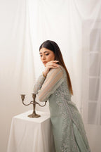 RANGREZ COLLECTION ( SEA BLUE LEHANGA DRESS )