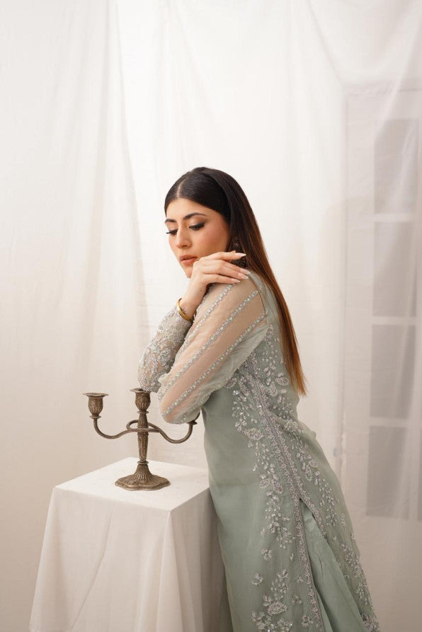RANGREZ COLLECTION ( SEA BLUE LEHANGA DRESS )