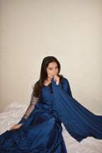 NAVY BLUE SILK SAREE