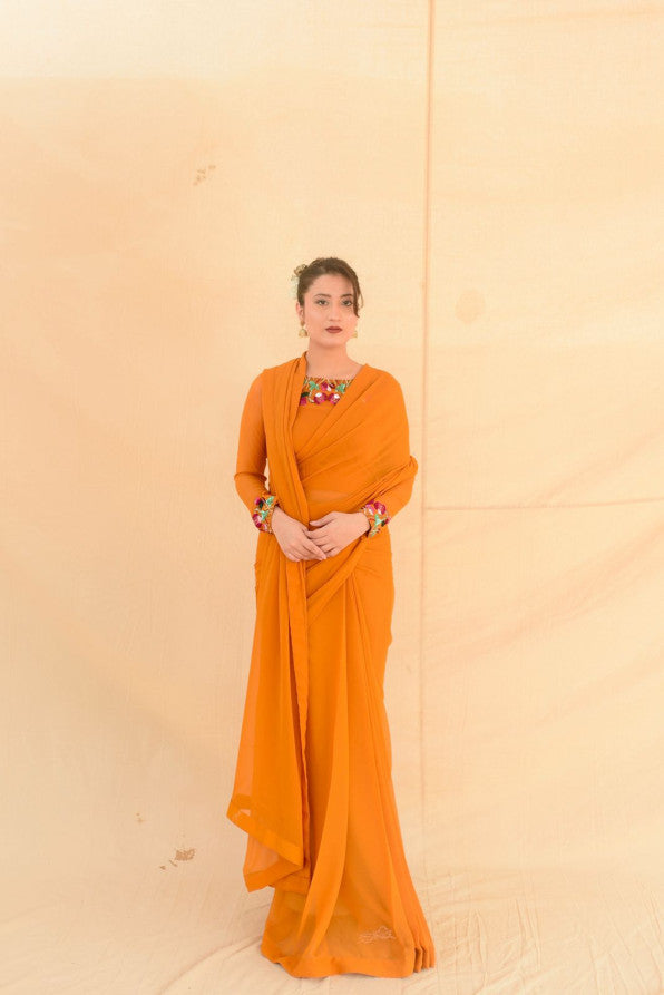 SONHERI COLLECTION (MARIGOLD SAREE )