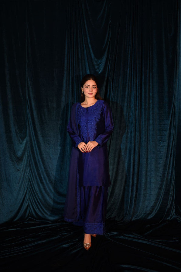 RAW SILK COLLECTION ‘25 ROYAL BLUE SHALWAR KAMEEZ
