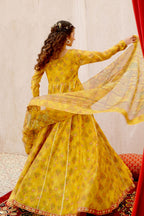 EID COLLECTION'25 ( FLORAL YELLOW DRESS )