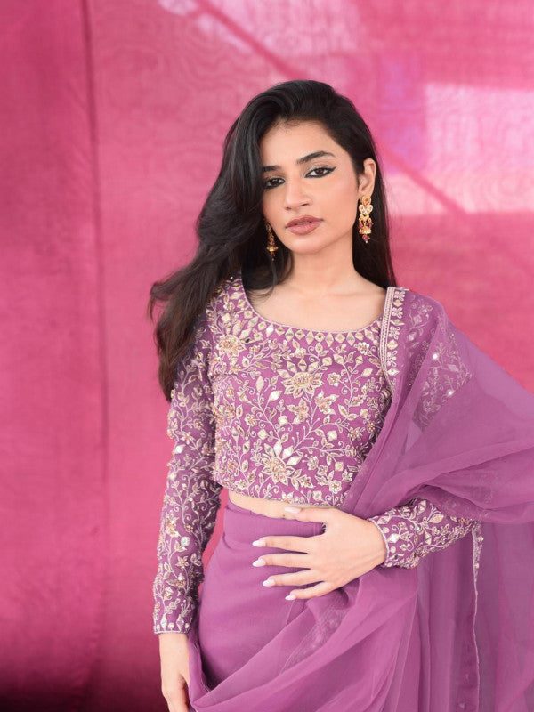 FESTIVE'25 ( LILAC SAREE )