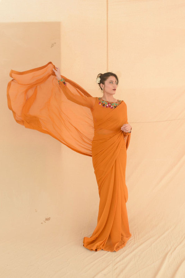 SONHERI COLLECTION (MARIGOLD SAREE )
