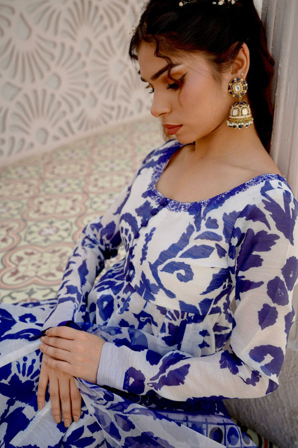 EID COLLECTION'25 ( BLUE ANARKALI )
