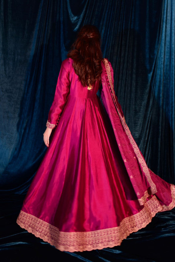 RAW SILK COLLECTION ‘25 HOT PINK DRESS