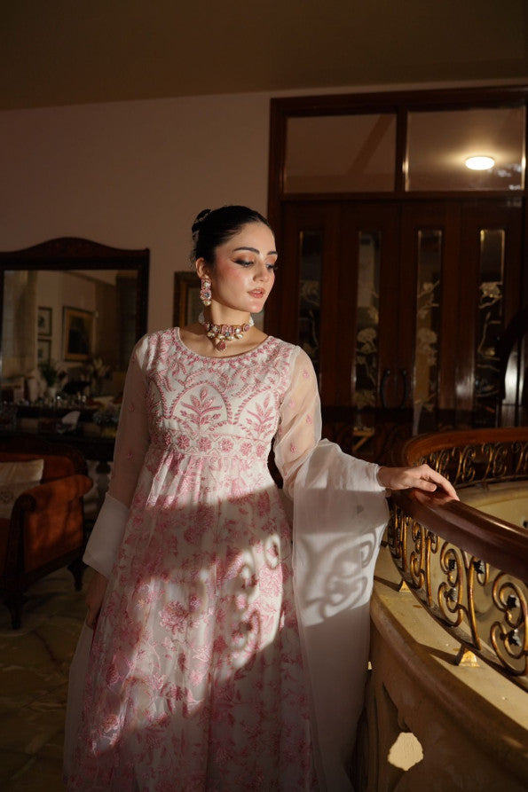 Ashnah Collection’25 ( White pink dress )