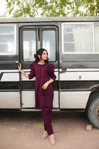 AKS (Burgundy Shalwar kameez )