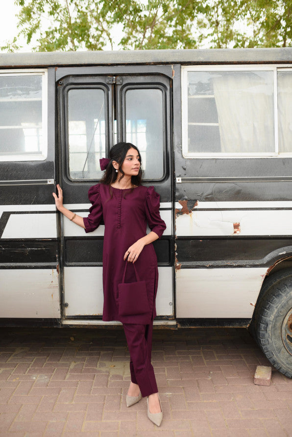 AKS (Burgundy Shalwar kameez )