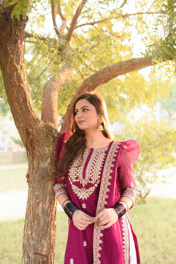 PATILA DRESS PINK  WHITE SHALWAR KAMEEZ