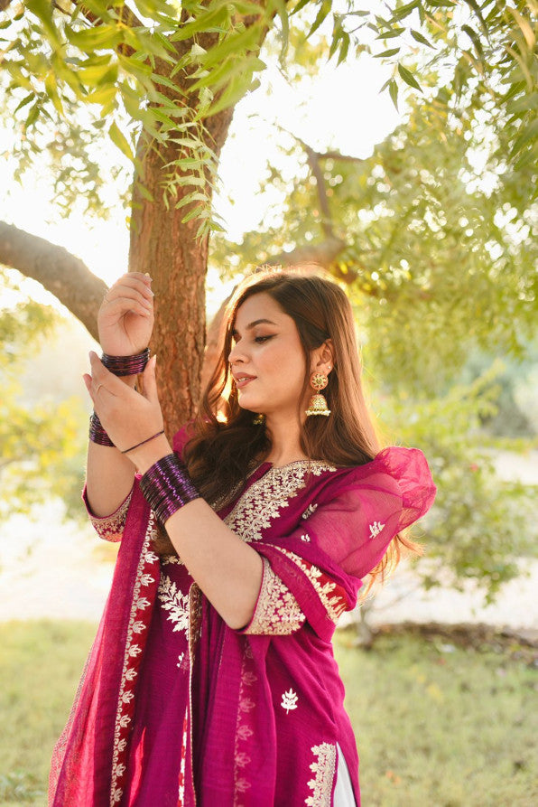 PATILA DRESS PINK  WHITE SHALWAR KAMEEZ