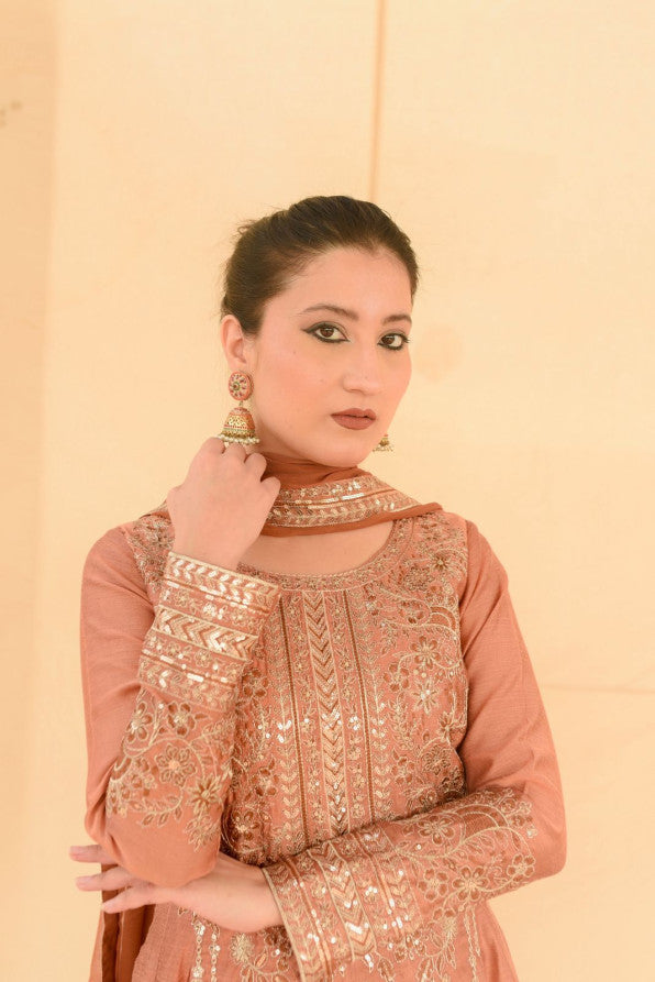 SONEHRI COLLECTION ( PEACH PISHWAS )