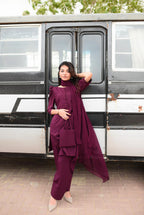 AKS (Burgundy Shalwar kameez )