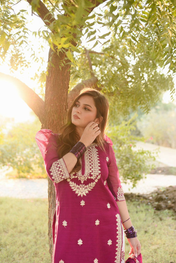 PATILA DRESS PINK  WHITE SHALWAR KAMEEZ
