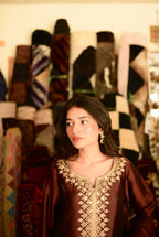 BROWN FARSHI DRESS