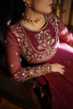 Ashnah Collection'25 ( Maroon pishwas )