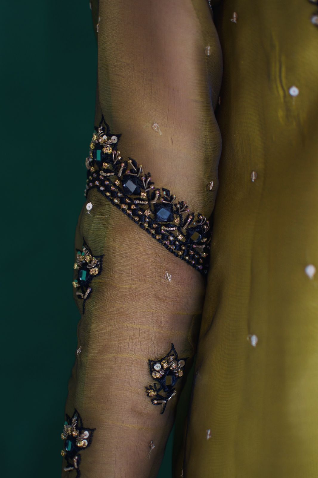 MUSTARD GREEN DRESS