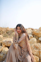 FAWN COTTON SILK DRESS