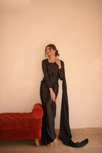 BLACK SILK SAREE