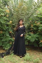 BLACK GEORGETTE PISHWAS