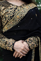 BLACK FESTIVE WEAR SAREE