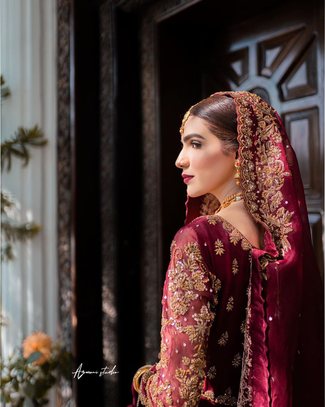 BURGUNDY BRIDAL DRESS
