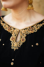 BLACK VELVET WITH P/B DUPATTA