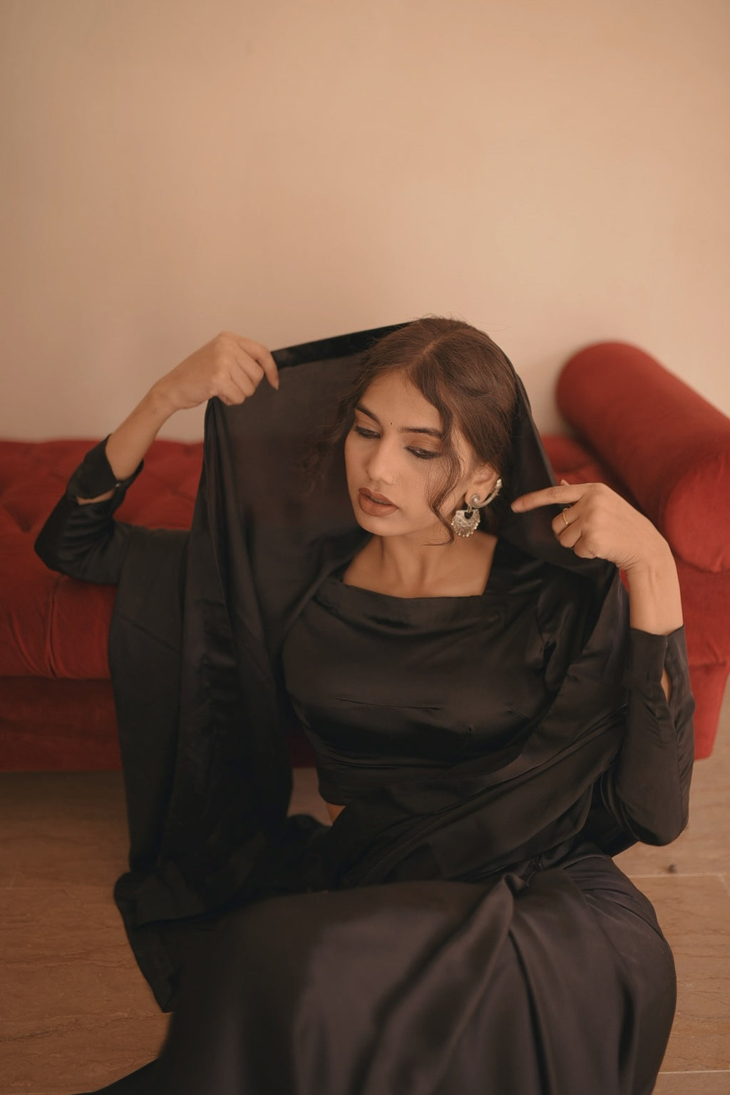 BLACK SILK SAREE