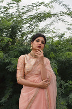 LIGHT PINK BORDER SAREE