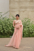 LIGHT PINK BORDER SAREE