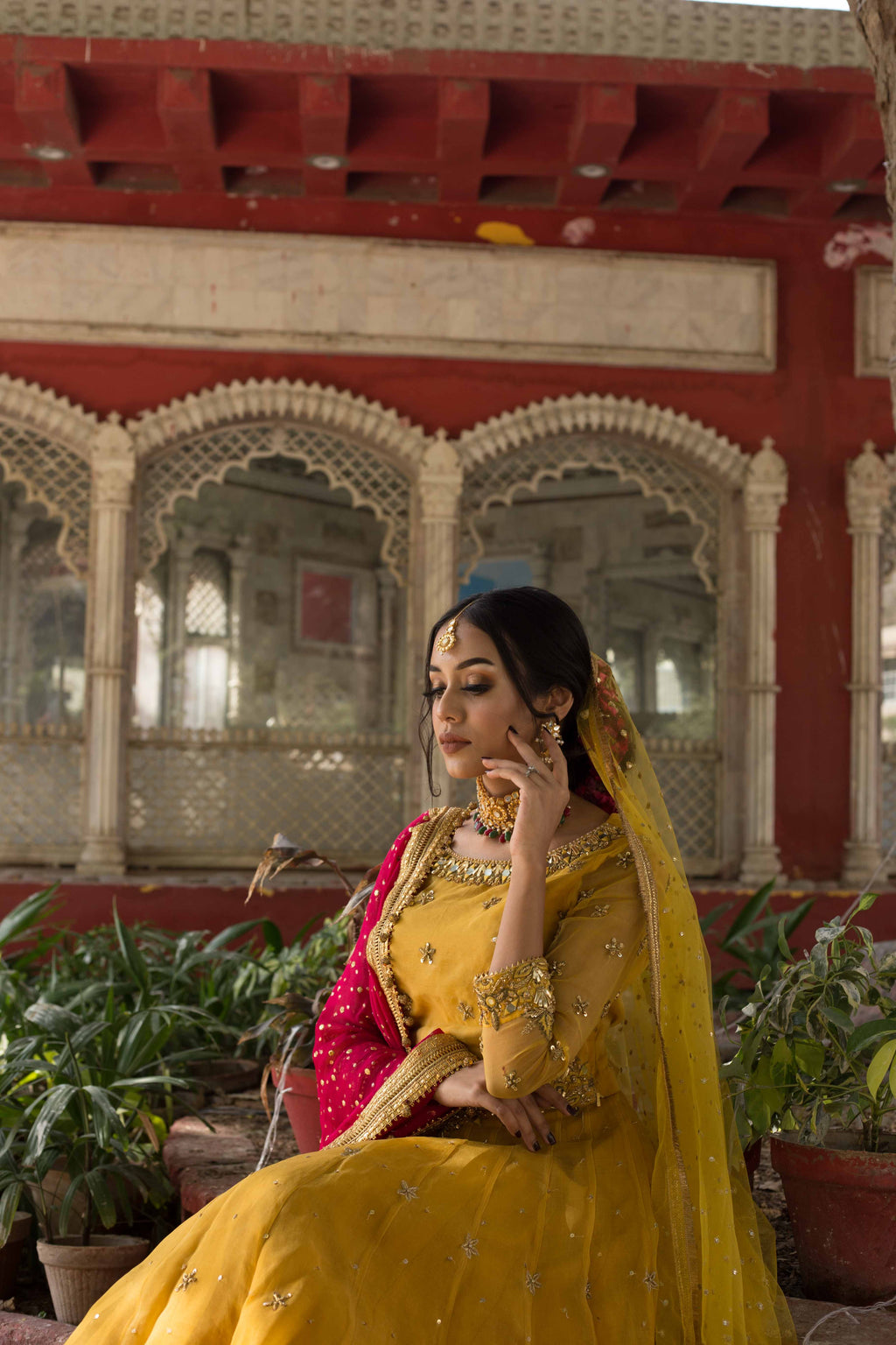 YELLOW LEHANGE CHOLI ( Mendhi dress)